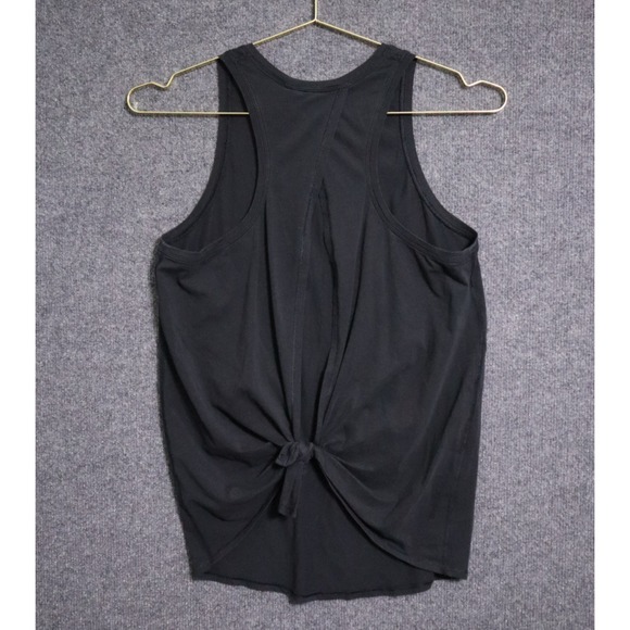 Lululemon Shirt Women 6‎ Faded Black All Tied Up Knot Tie Tank Top Athleisure - Picture 2 of 3
